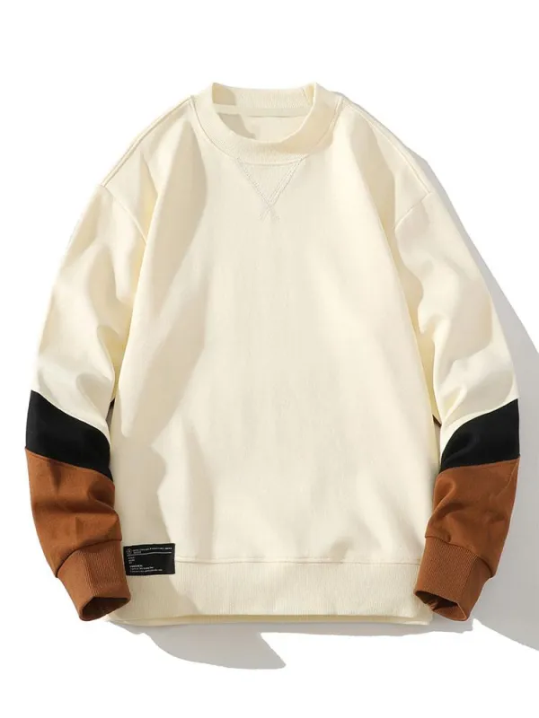 Color Block Crewneck Sweatshirt made by Hoooyi