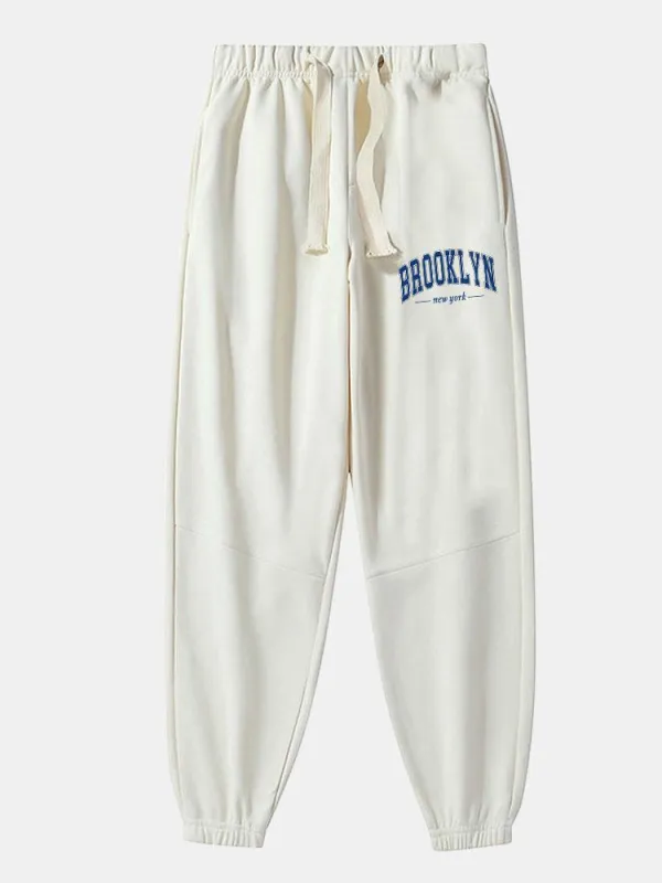 Brooklyn Print Cotton Blend Jogger Pants sold by Hoooyi