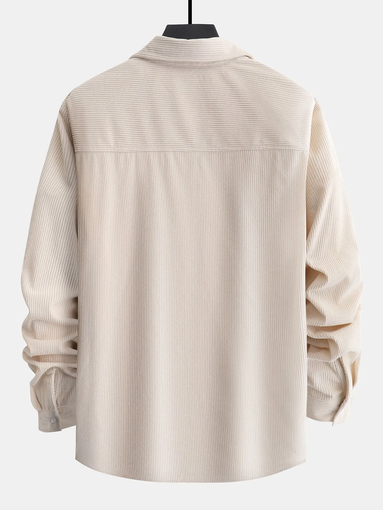 Corduroy Plaid Panel Shirt sold by Hoooyi product image thumbnail 2