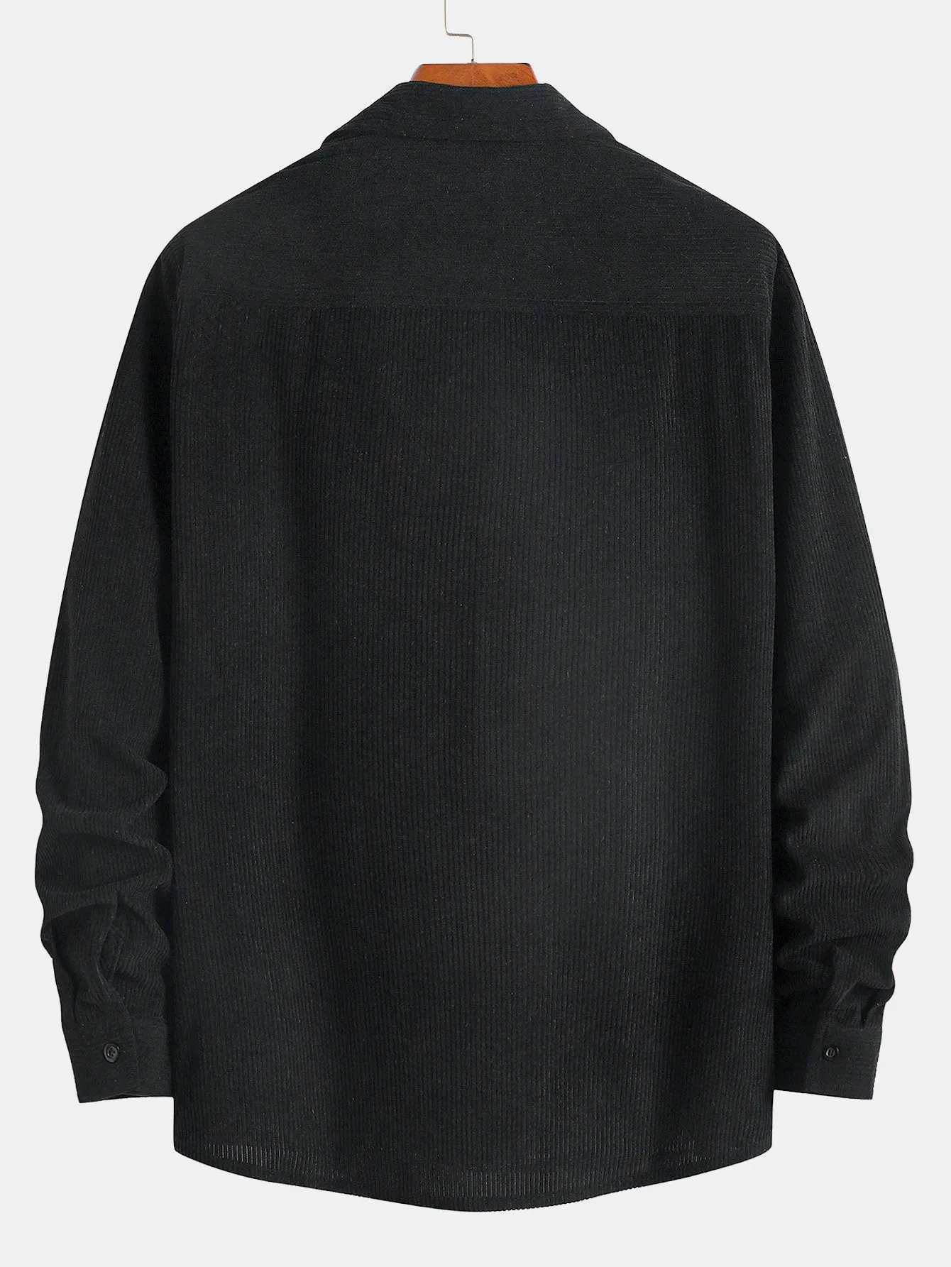 Corduroy Plaid Panel Shirt sold by Hoooyi product image thumbnail 4