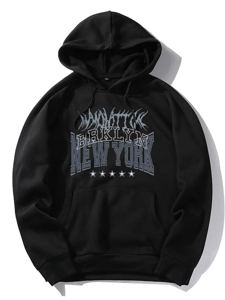 New York Gothic Print Hoodie sold by Hoooyi product image thumbnail 2