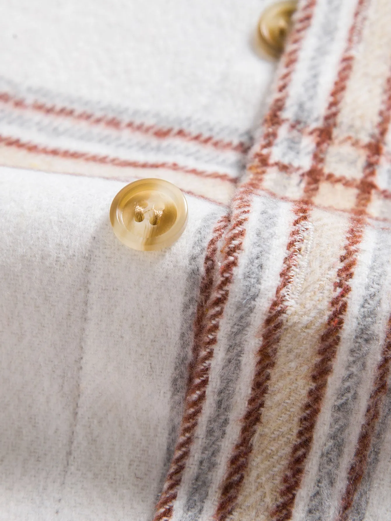 Flannel Plaid Overshirt With Pocket sold by Hoooyi product image thumbnail 4