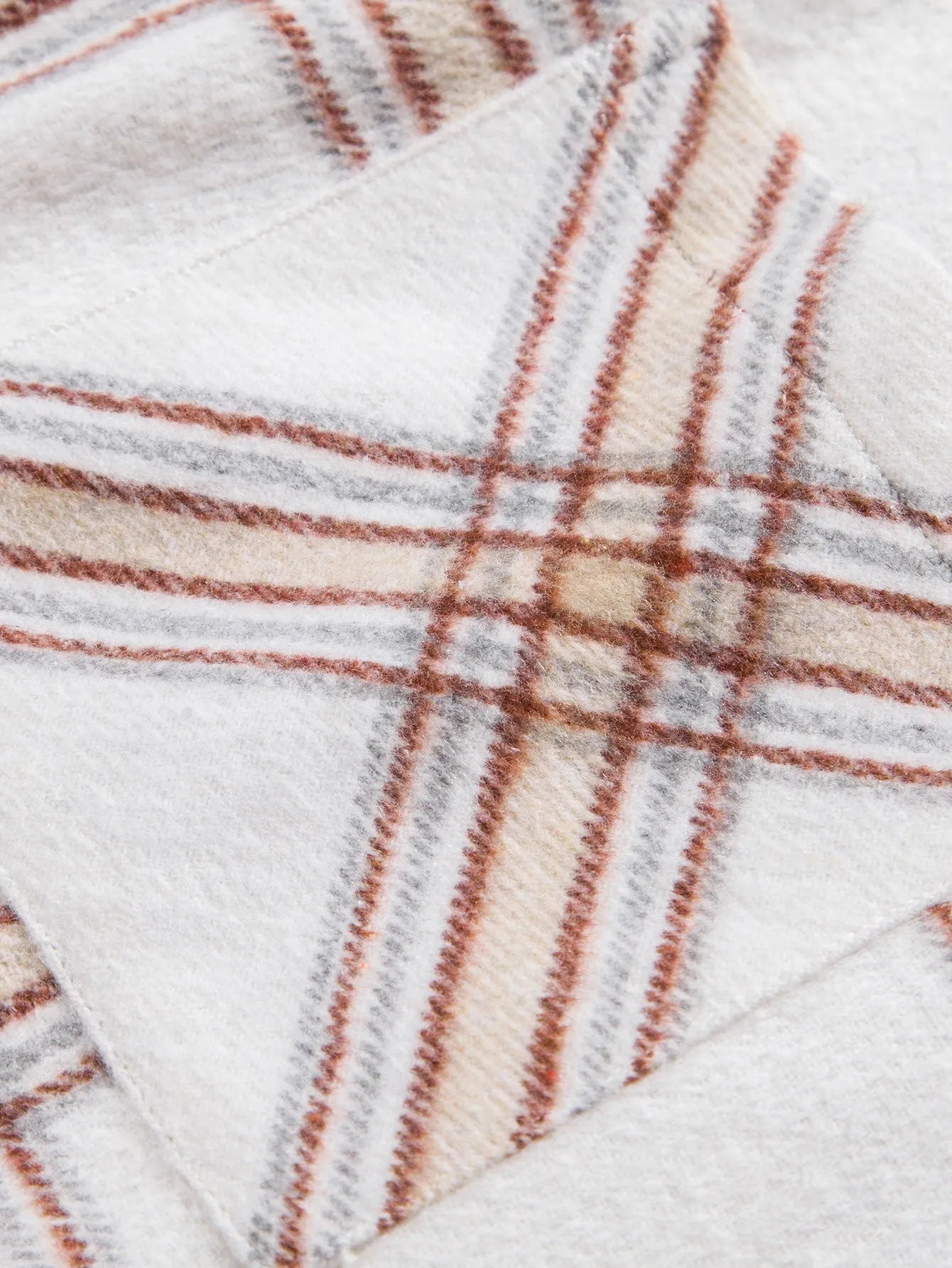 Flannel Plaid Overshirt With Pocket sold by Hoooyi product image thumbnail 5