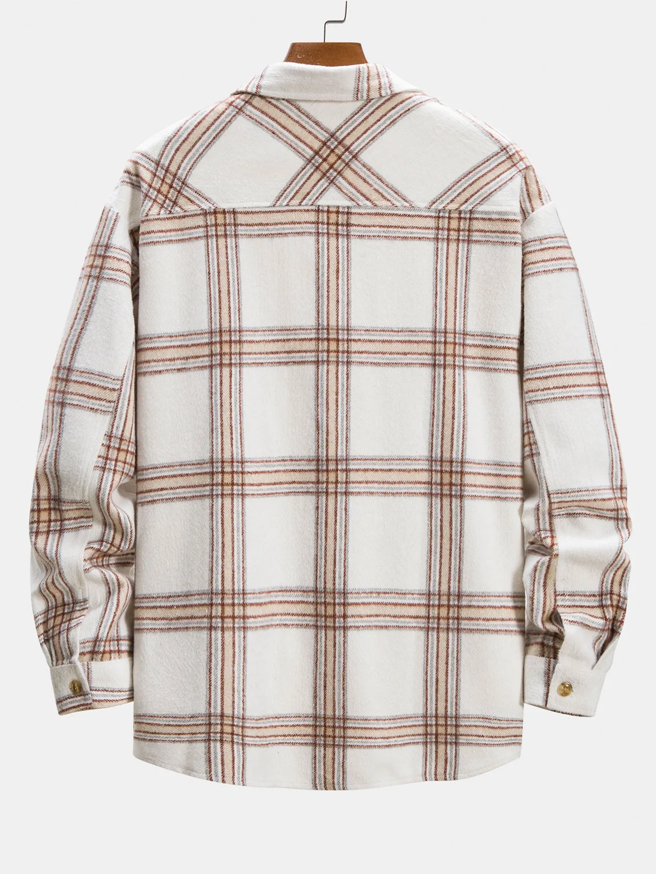 Flannel Plaid Overshirt With Pocket sold by Hoooyi product image thumbnail 2