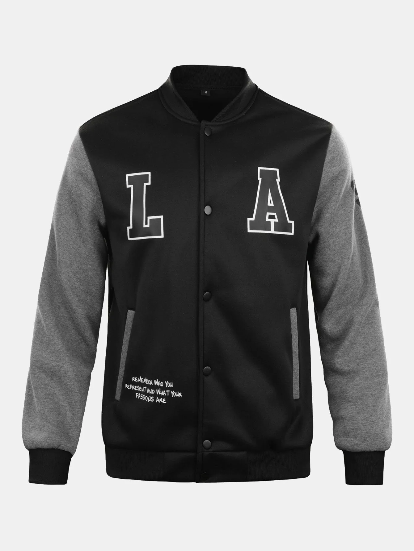 LA Print Baseball Jacket sold by Hoooyi product image thumbnail 5