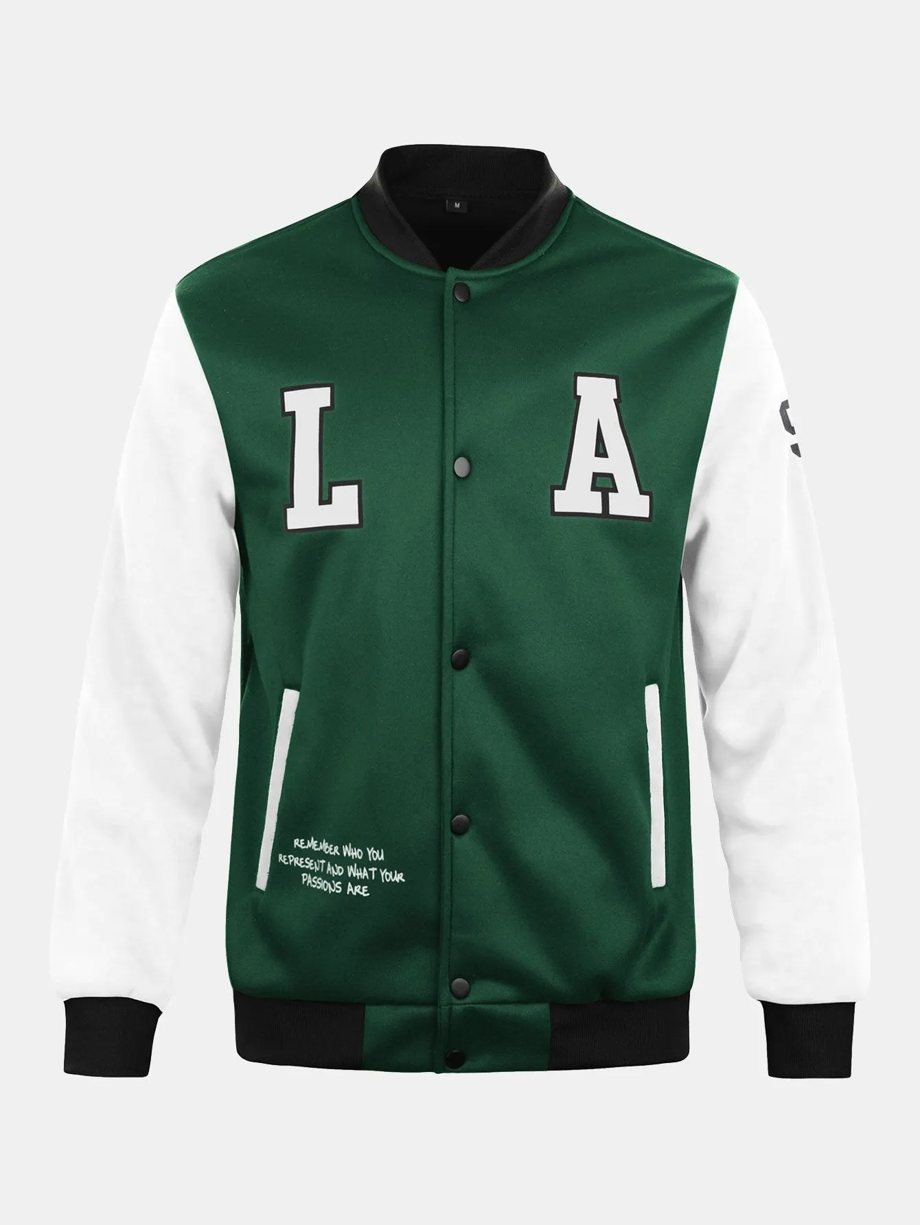 LA Print Baseball Jacket sold by Hoooyi product image thumbnail 2