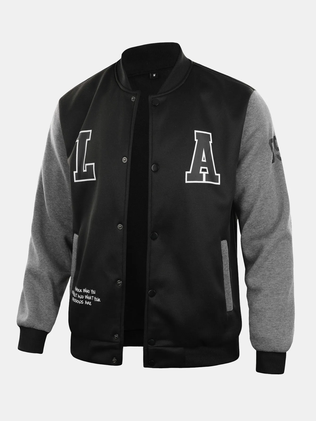 LA Print Baseball Jacket sold by Hoooyi product image thumbnail 4