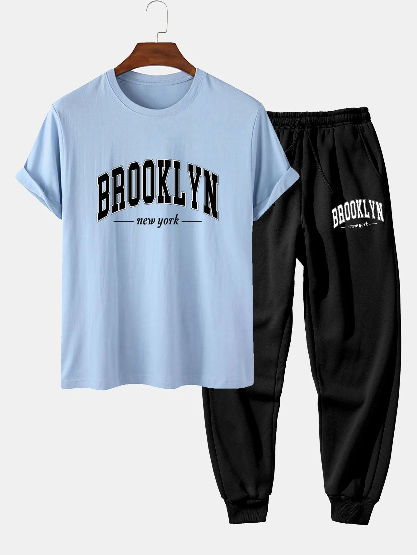 Brooklyn Print T-Shirt & Jogger Pants sold by Hoooyi product image thumbnail 3
