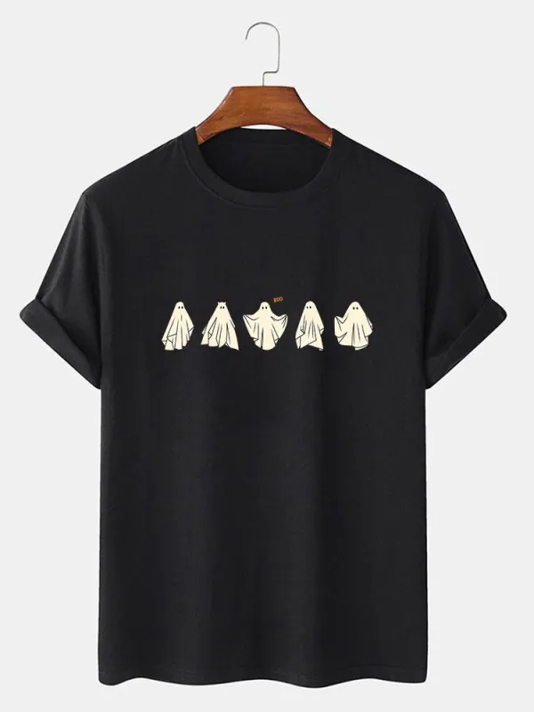 Cute Ghost Print T-Shirt sold by Hoooyi