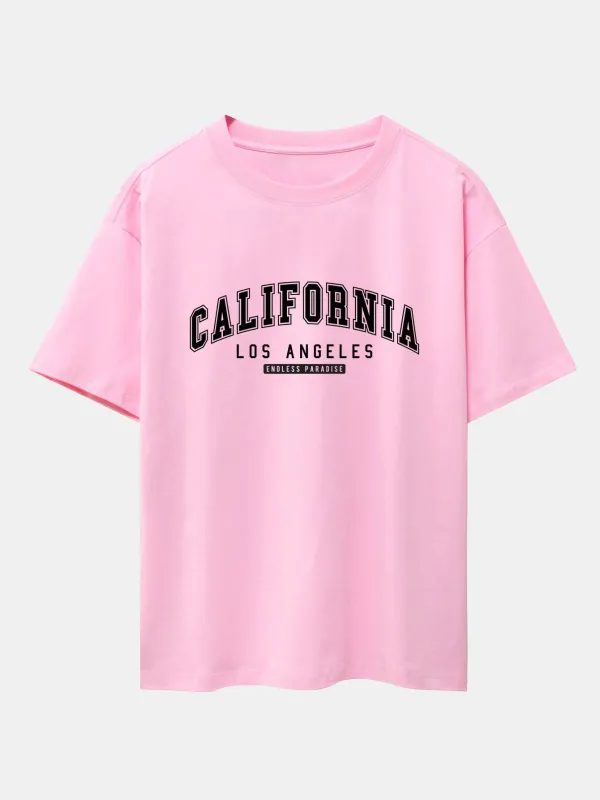 California Print Heavy Weight Oversize T-Shirt sold by Hoooyi