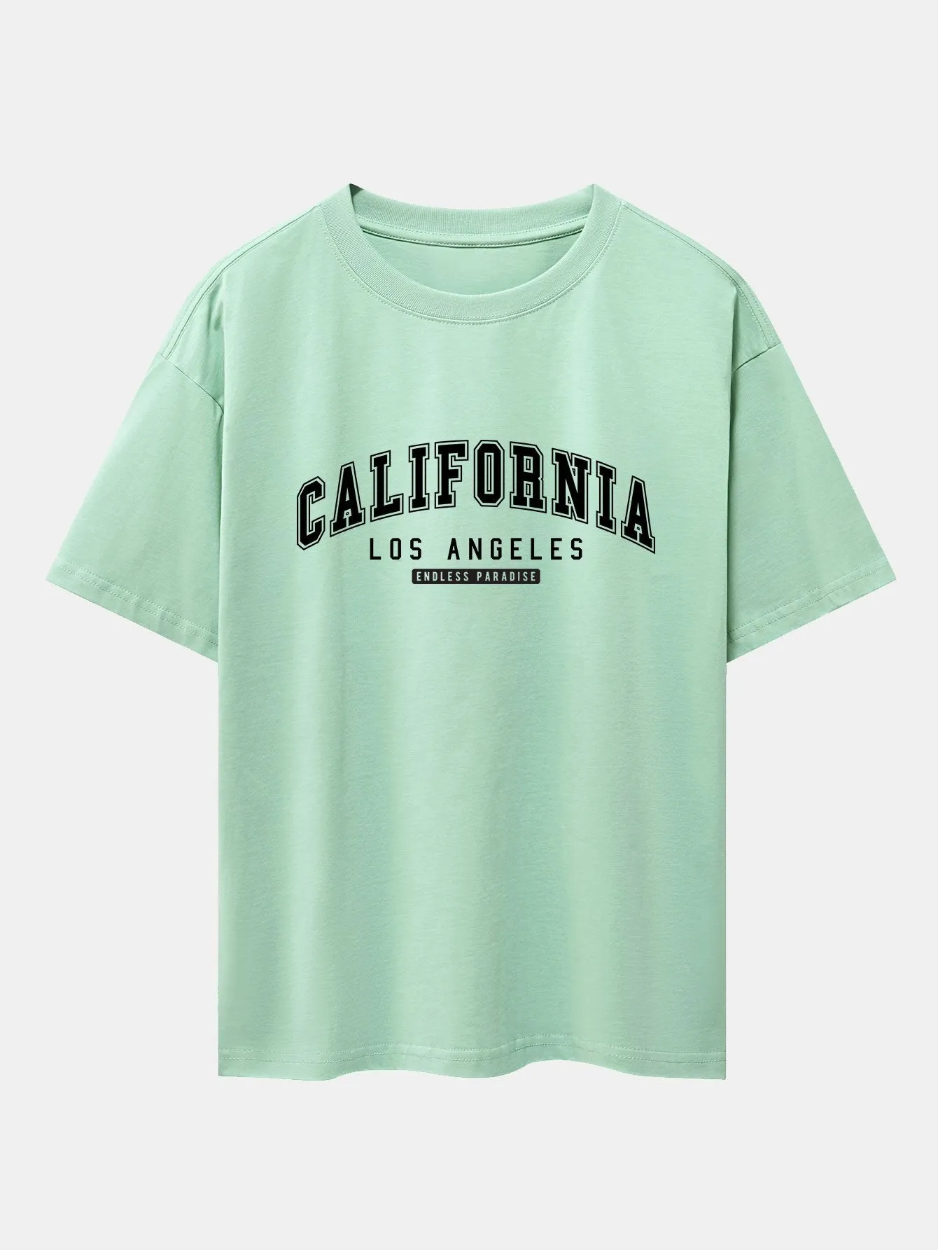 California Print Heavy Weight Oversize T-Shirt sold by Hoooyi product image thumbnail 5