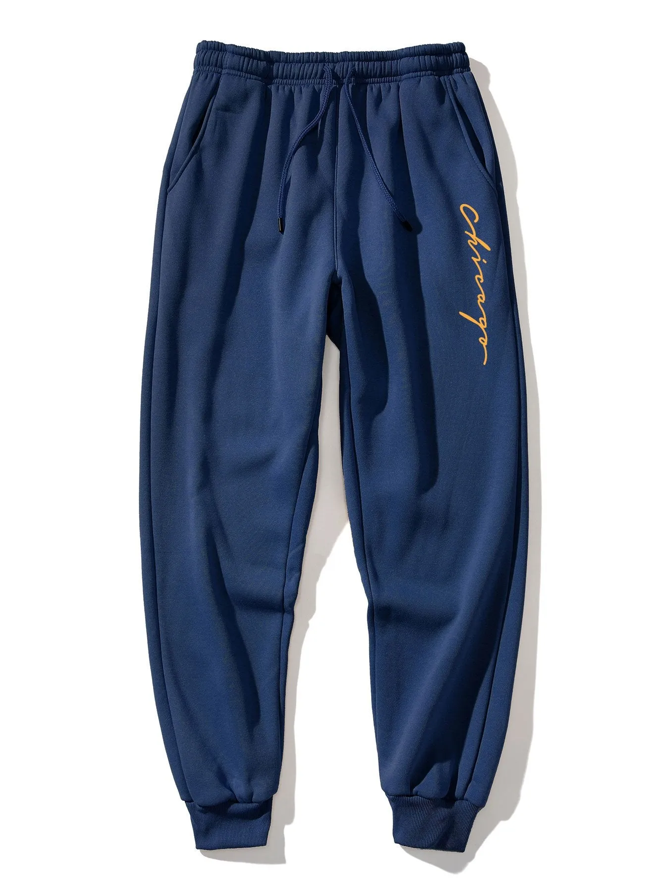 Chicago Print Jogger Pants sold by Hoooyi