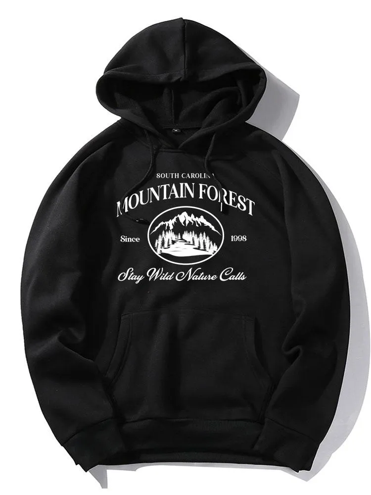 Mountain Slogan Print Hoodie sold by Hoooyi product image thumbnail 3