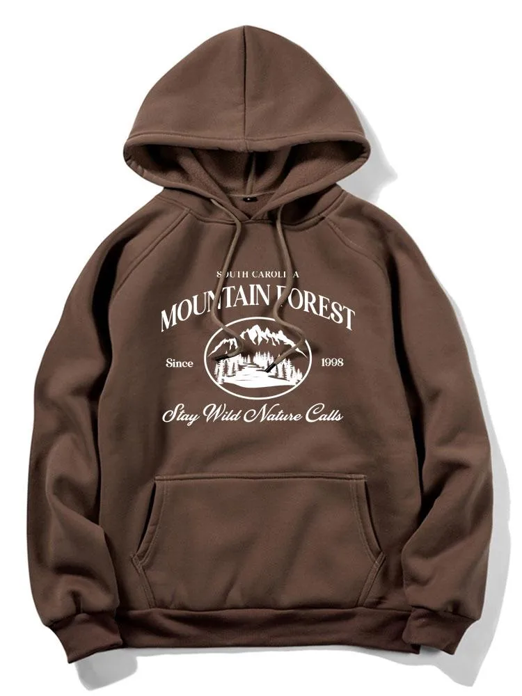 Mountain Slogan Print Hoodie sold by Hoooyi product image thumbnail 2
