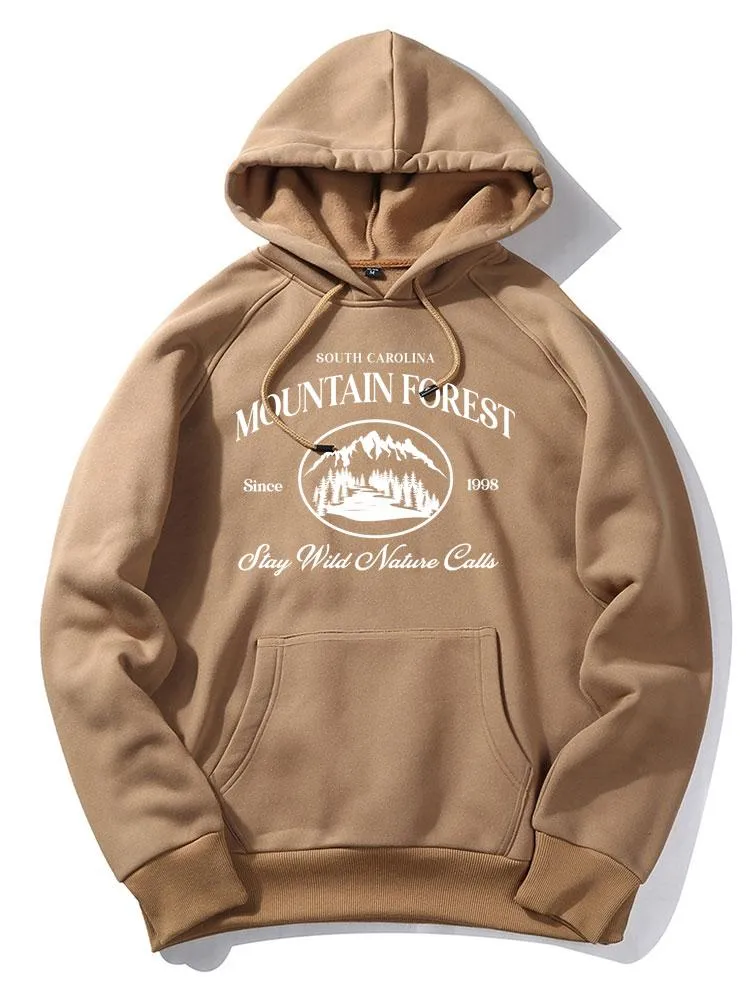 Mountain Slogan Print Hoodie sold by Hoooyi product image thumbnail 5