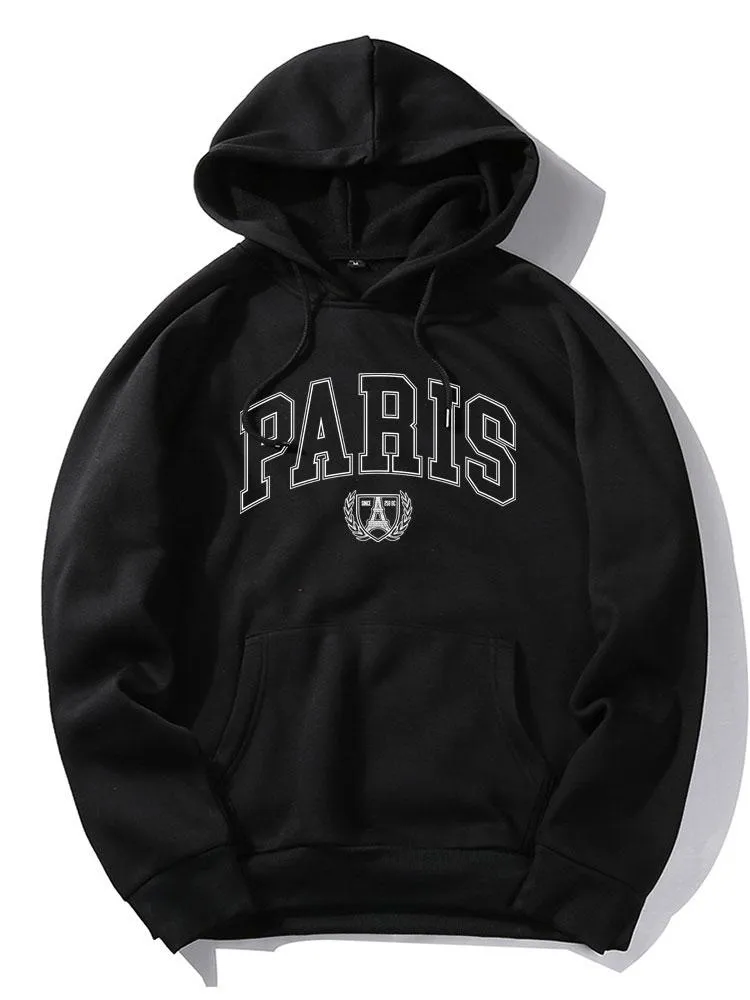 Paris Print Hoodie sold by Hoooyi