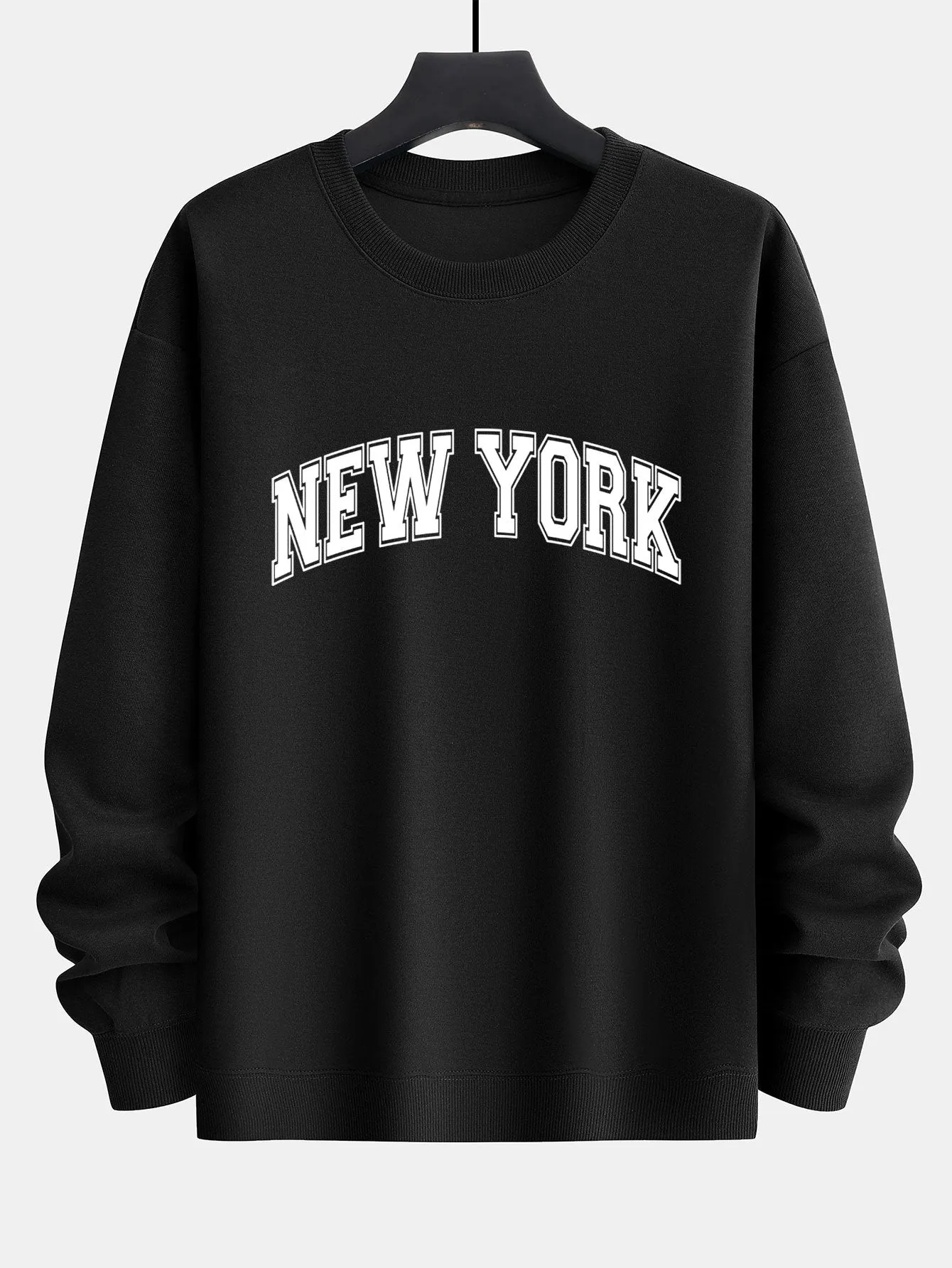 New York Print Relax Fit Sweatshirt sold by Hoooyi product image thumbnail 2