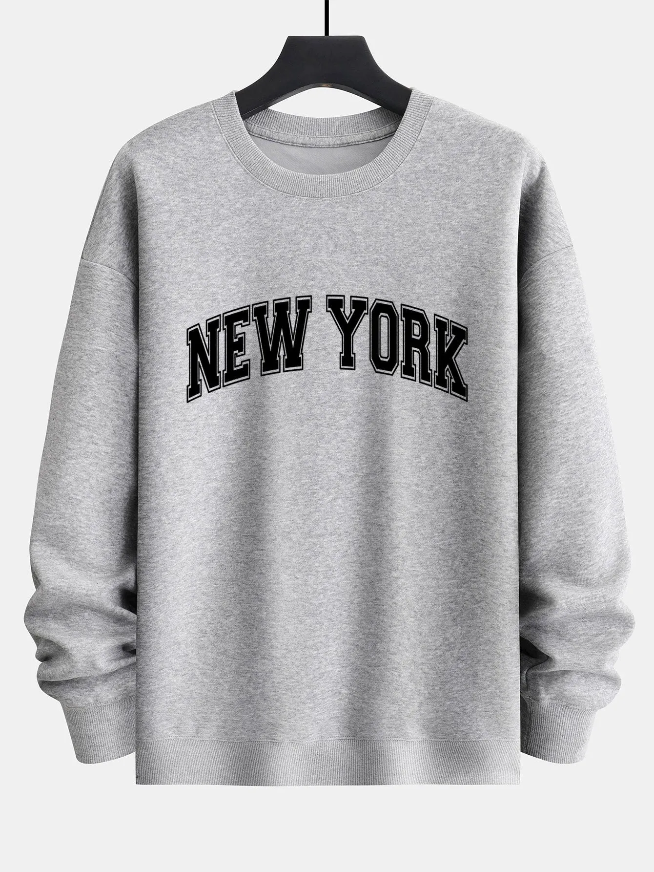 New York Print Relax Fit Sweatshirt sold by Hoooyi