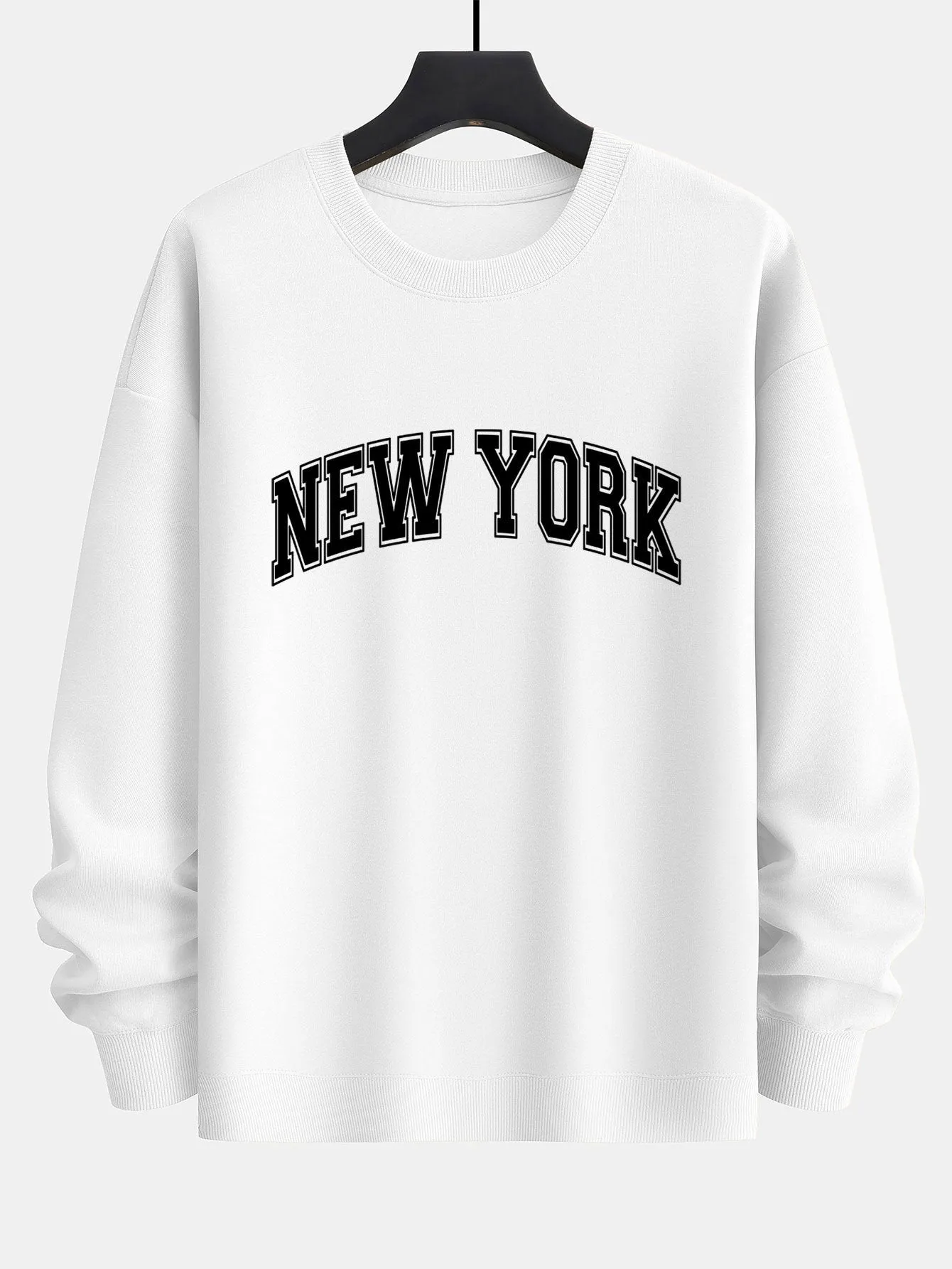 New York Print Relax Fit Sweatshirt sold by Hoooyi product image thumbnail 3