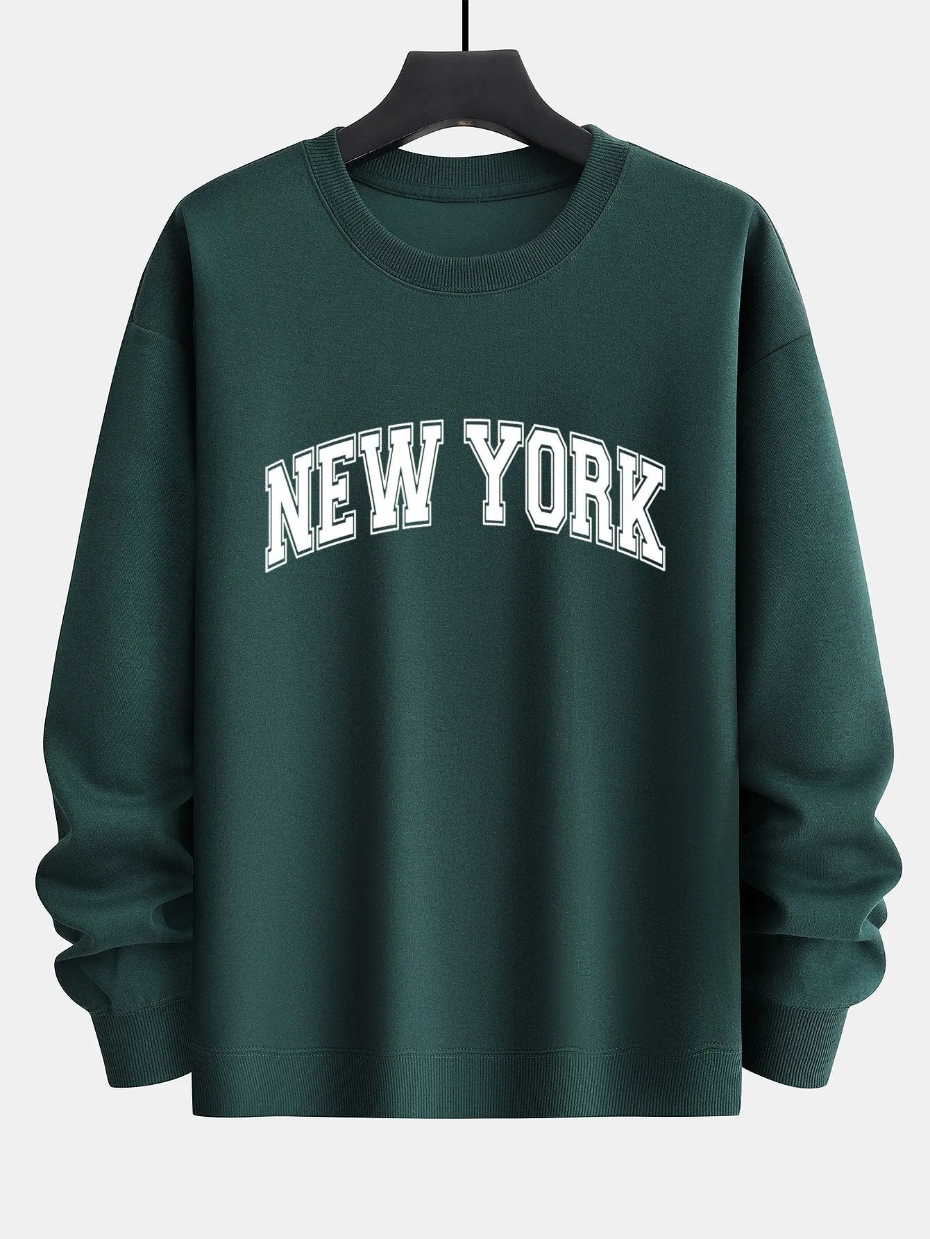 New York Print Relax Fit Sweatshirt sold by Hoooyi product image thumbnail 5