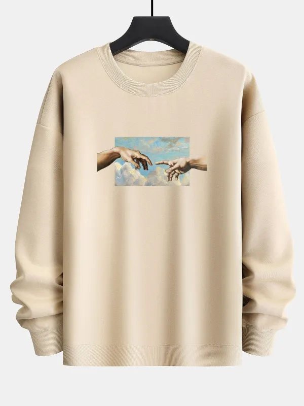 Create Adam Print Relax Fit Sweatshirt sold by Hoooyi