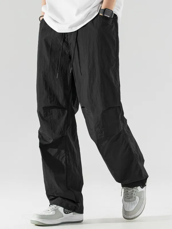 Elastic Waist Parachute Pants sold by Hoooyi