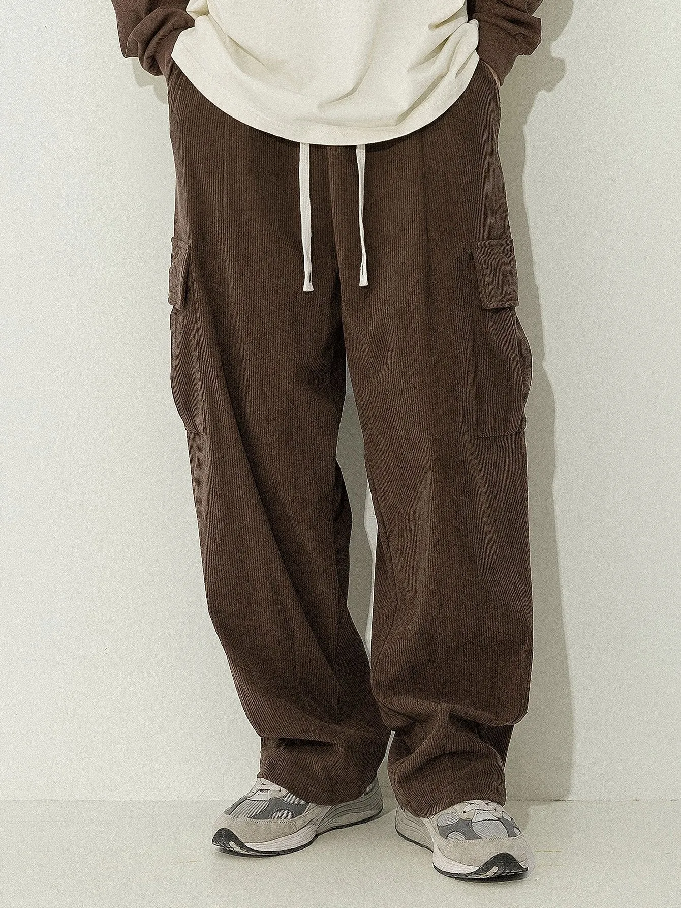 Loose Fit Corduroy Cargo Pants sold by Hoooyi product image thumbnail 2