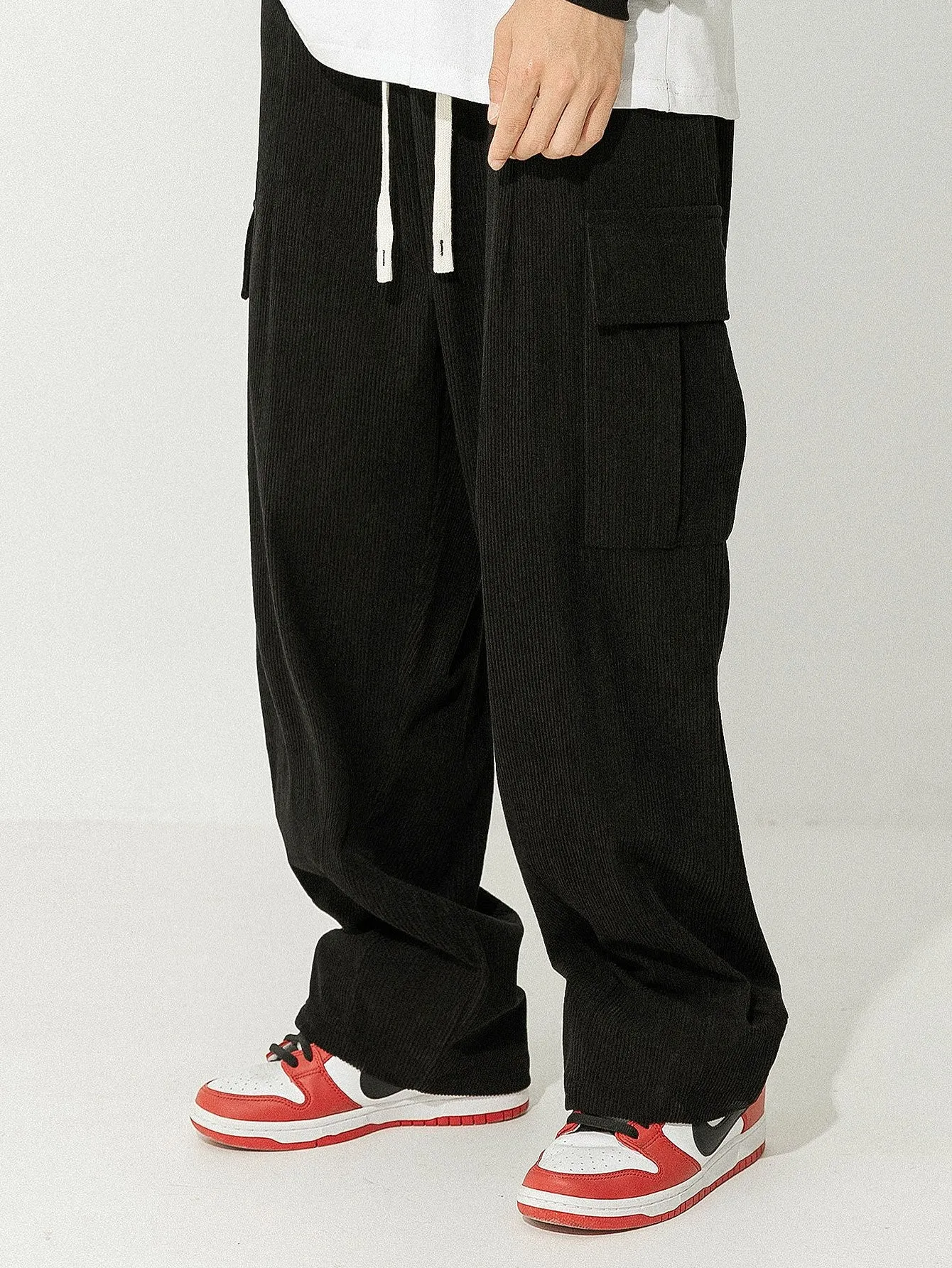 Loose Fit Corduroy Cargo Pants sold by Hoooyi product image thumbnail 4