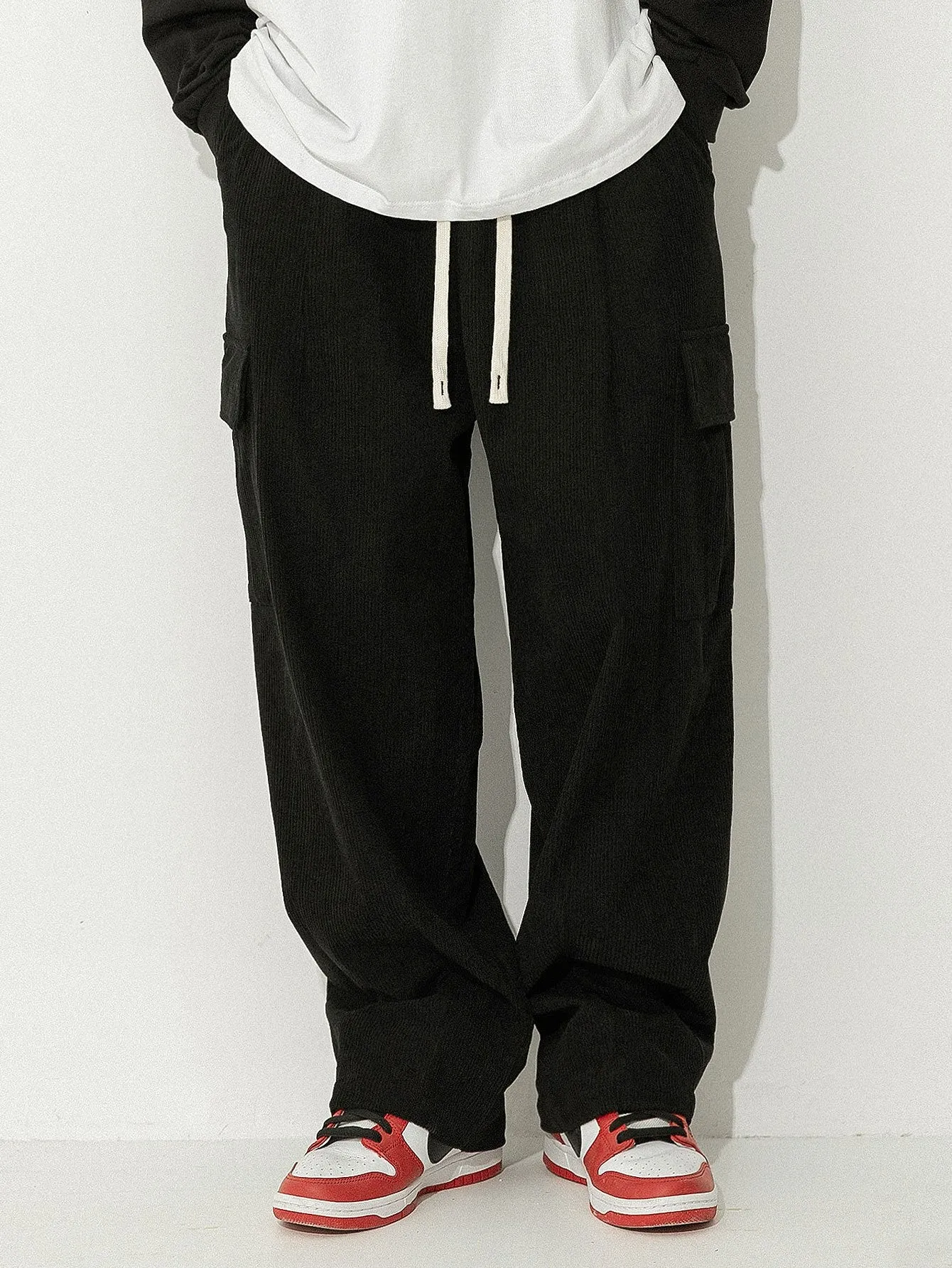 Loose Fit Corduroy Cargo Pants sold by Hoooyi product image thumbnail 5