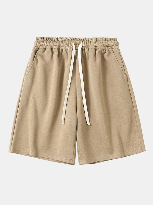 Drawstring Jersey Shorts sold by Hoooyi