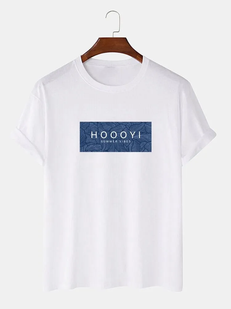 Slogan Leaf Print T-Shirt sold by Hoooyi product image thumbnail 2