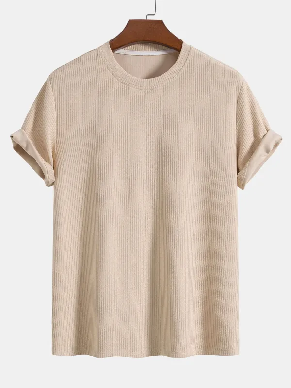 Knitted Ribbed T-Shirt made by Hoooyi