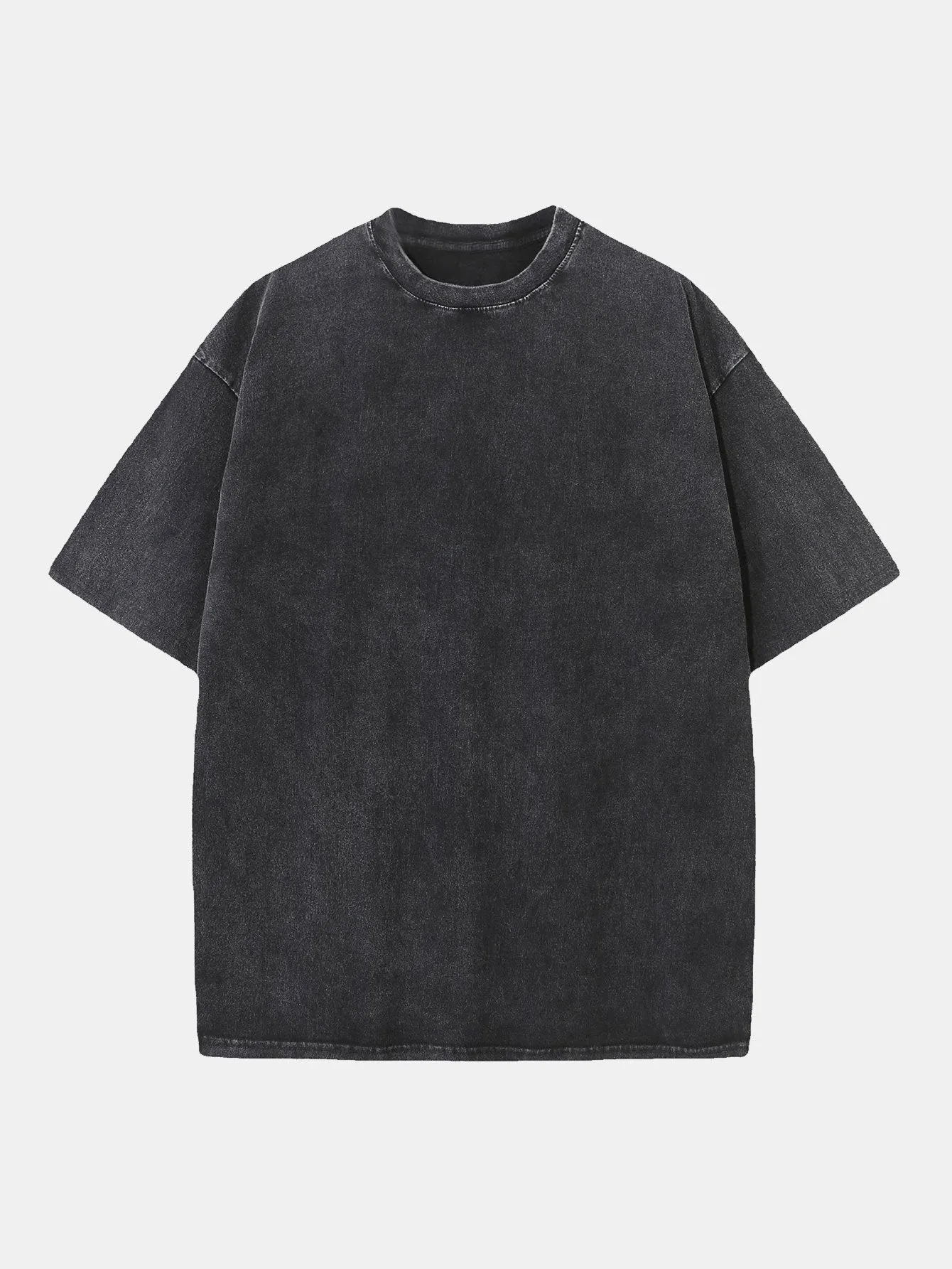 Washed Distressed Drop Shoulder T-Shirt sold by Hoooyi