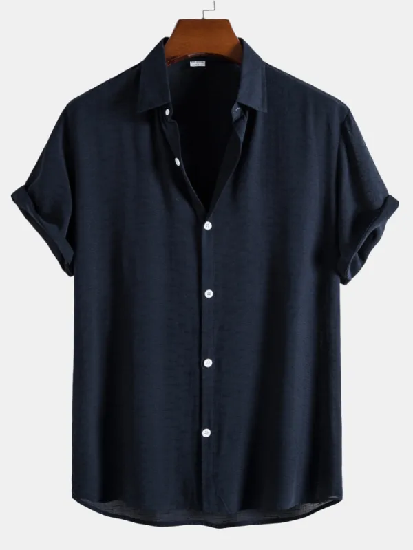 Cotton Blend Lapel Shirts #This item will shrink after washing, so we highly recommend choosing one size up# sold by Hoooyi