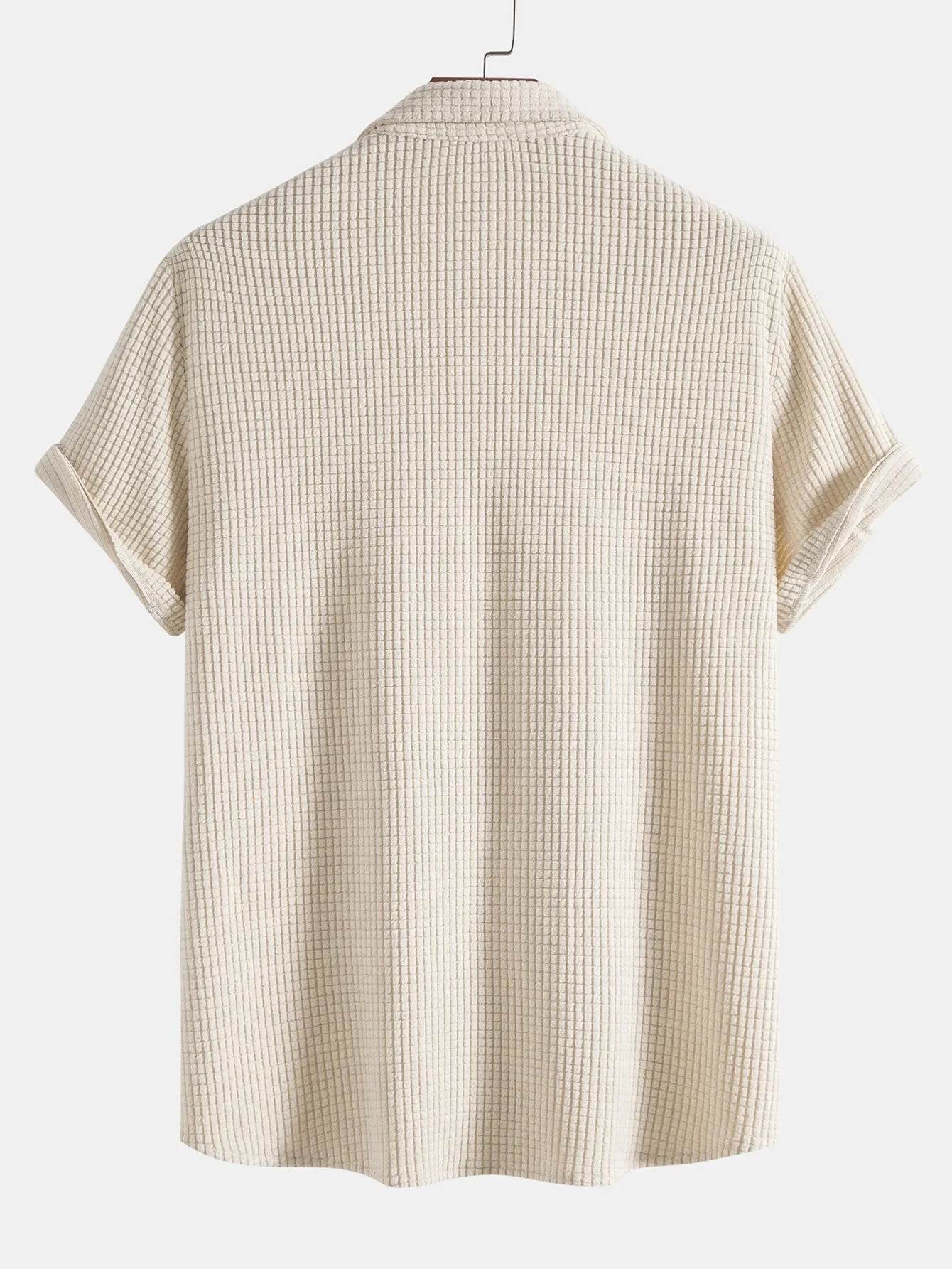 Waffle Button Up Shirt sold by Hoooyi product image thumbnail 2