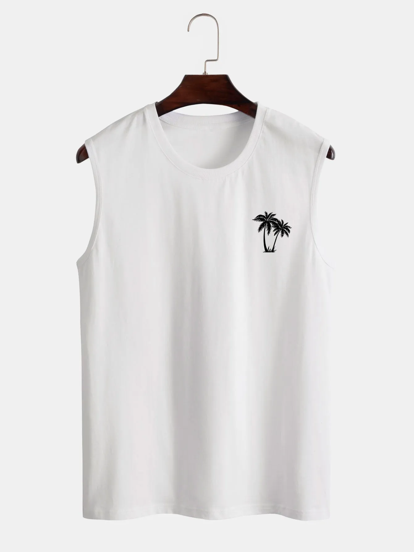 Palm Tree Print Tank Top & Striped Print Swim Shorts sold by Hoooyi product image thumbnail 2