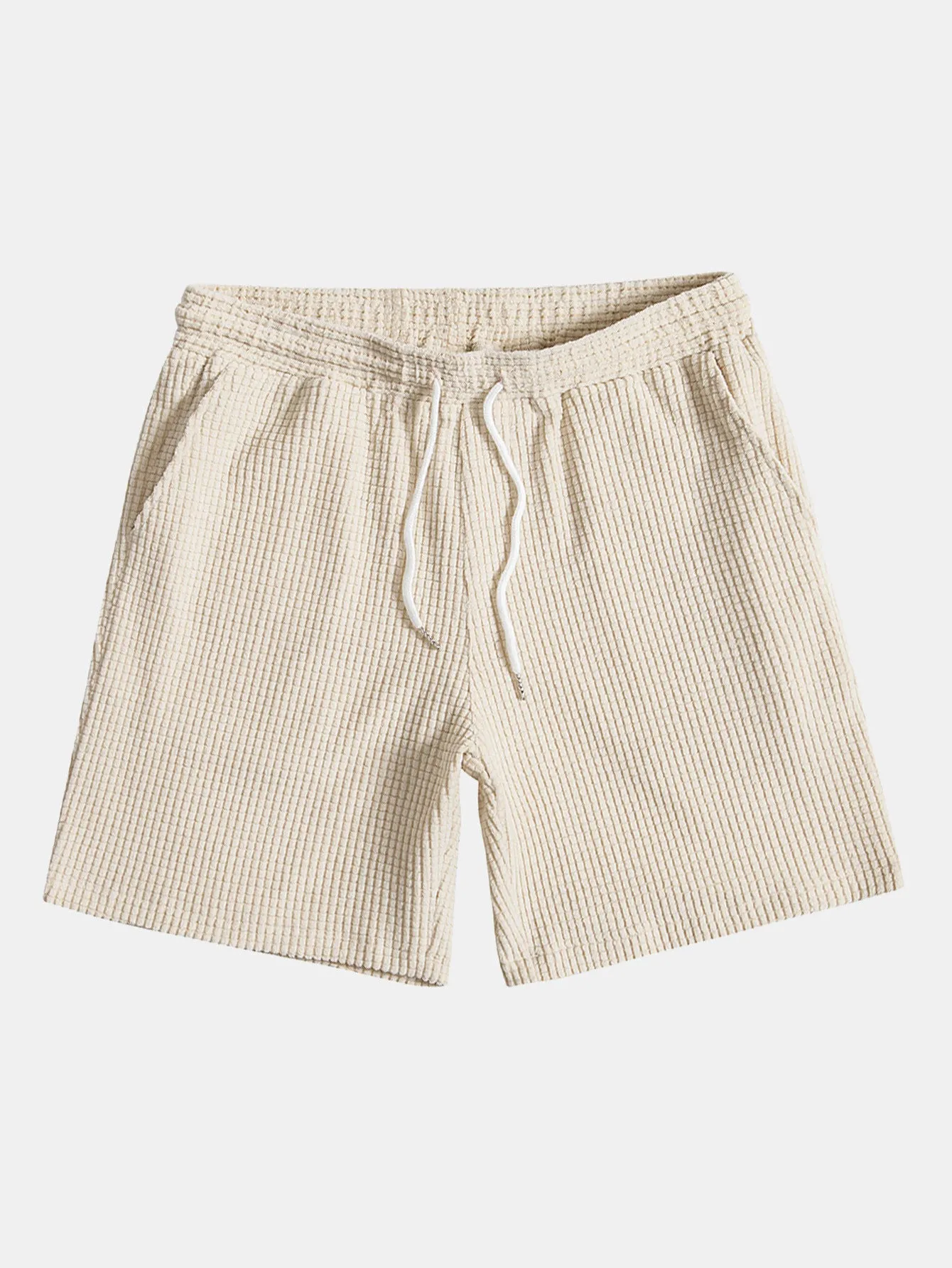 Waffle Drawstring Shorts sold by Hoooyi product image thumbnail 3
