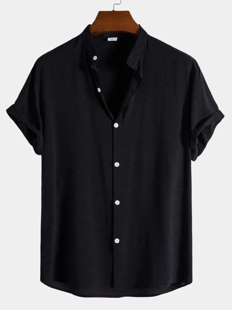 Stand Collar Shirts #This item will shrink after washing, so we highly recommend choosing one size up# sold by Hoooyi product image thumbnail 5