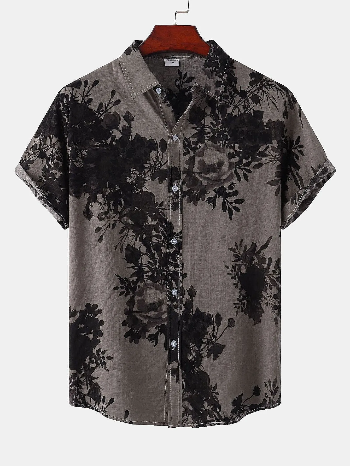 Ink Floral Print Shirt sold by Hoooyi product image thumbnail 3