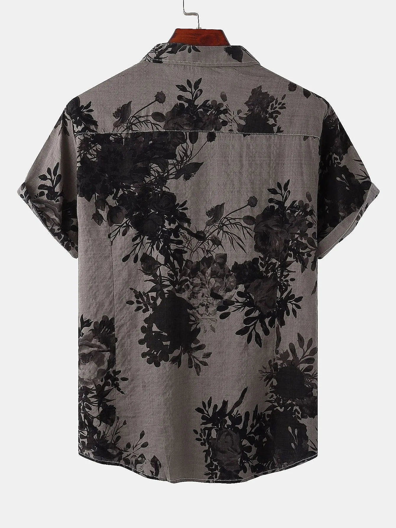 Ink Floral Print Shirt sold by Hoooyi product image thumbnail 4
