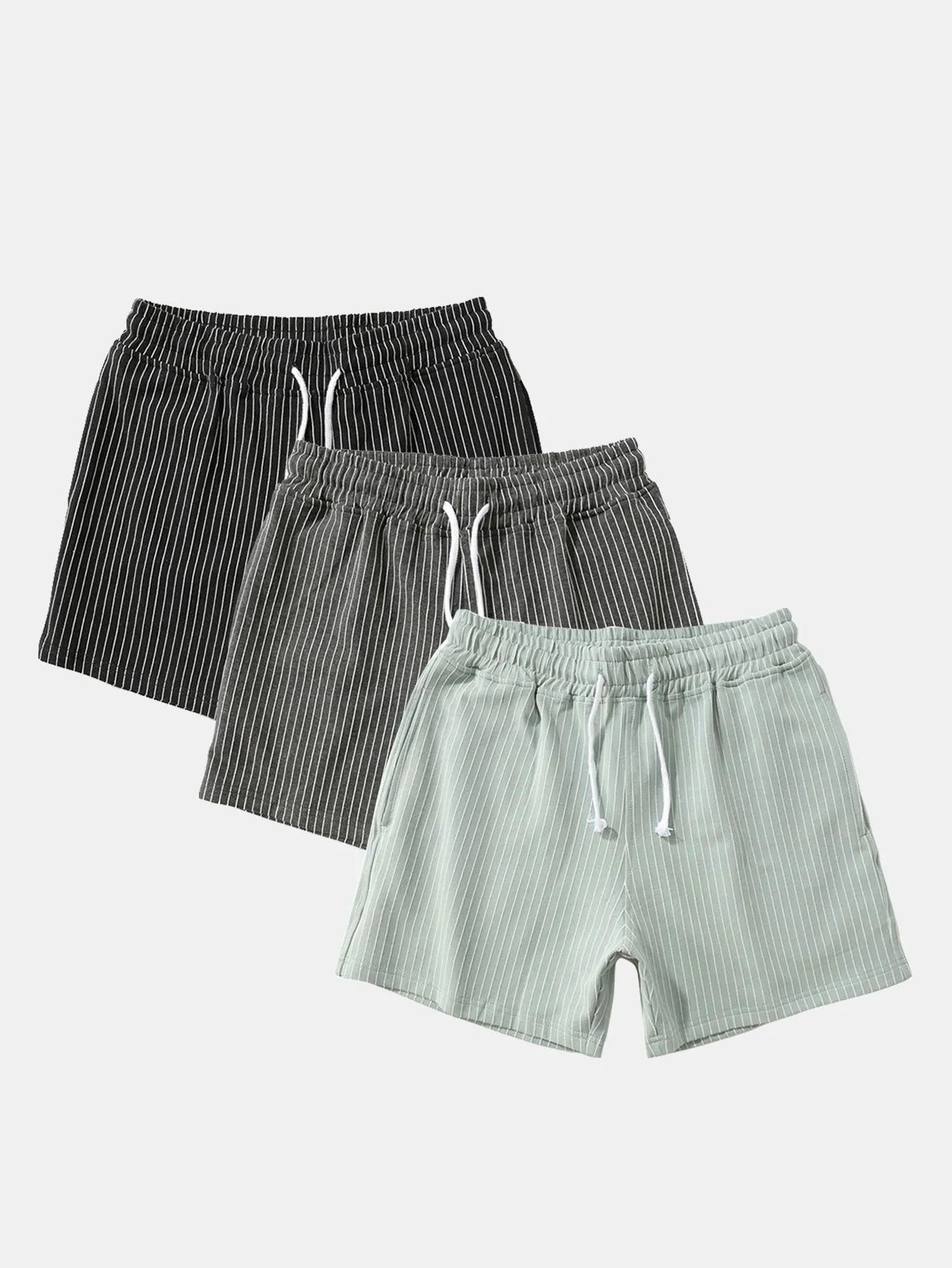 3 Pieces Striped Jersey 3" Shorts sold by Hoooyi product image thumbnail 2