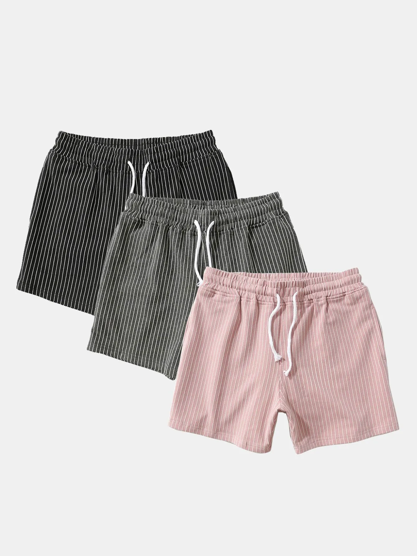 3 Pieces Striped Jersey 3" Shorts sold by Hoooyi product image thumbnail 3