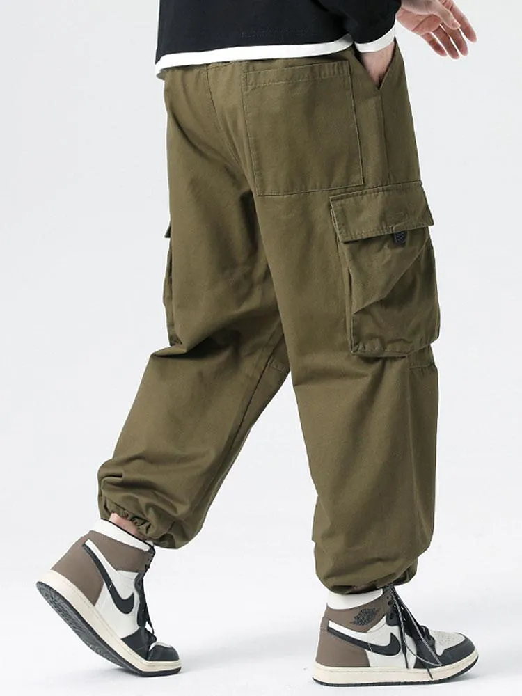Elastic Drawstring Cuff Parachute Cargo Pants sold by Hoooyi product image thumbnail 5