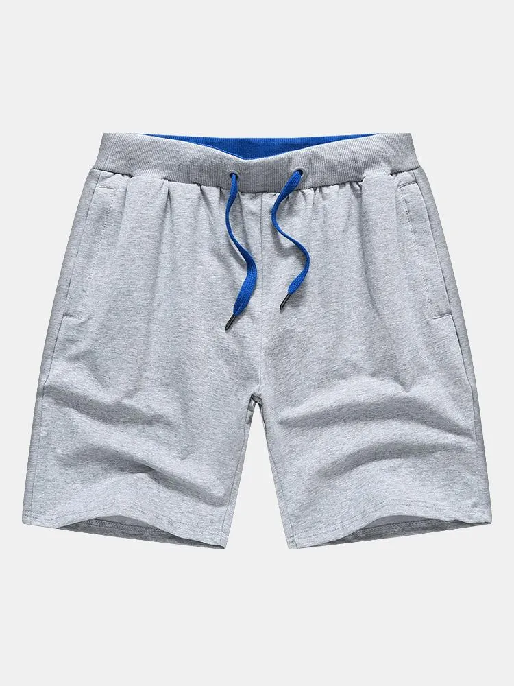 Contrast Elastic Waist Jersey Shorts sold by Hoooyi product image thumbnail 2