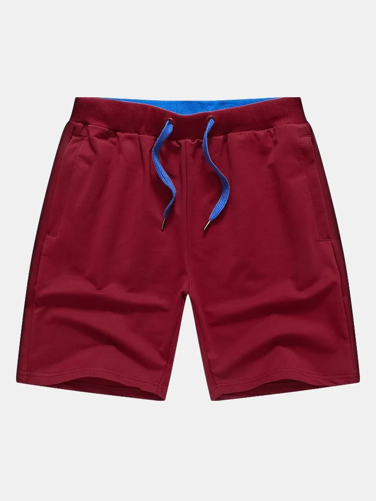 Contrast Elastic Waist Jersey Shorts sold by Hoooyi product image thumbnail 4