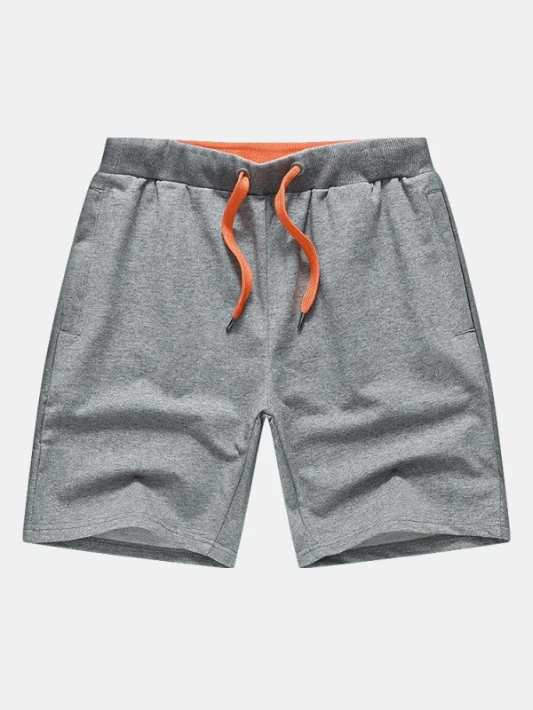 Contrast Elastic Waist Jersey Shorts sold by Hoooyi