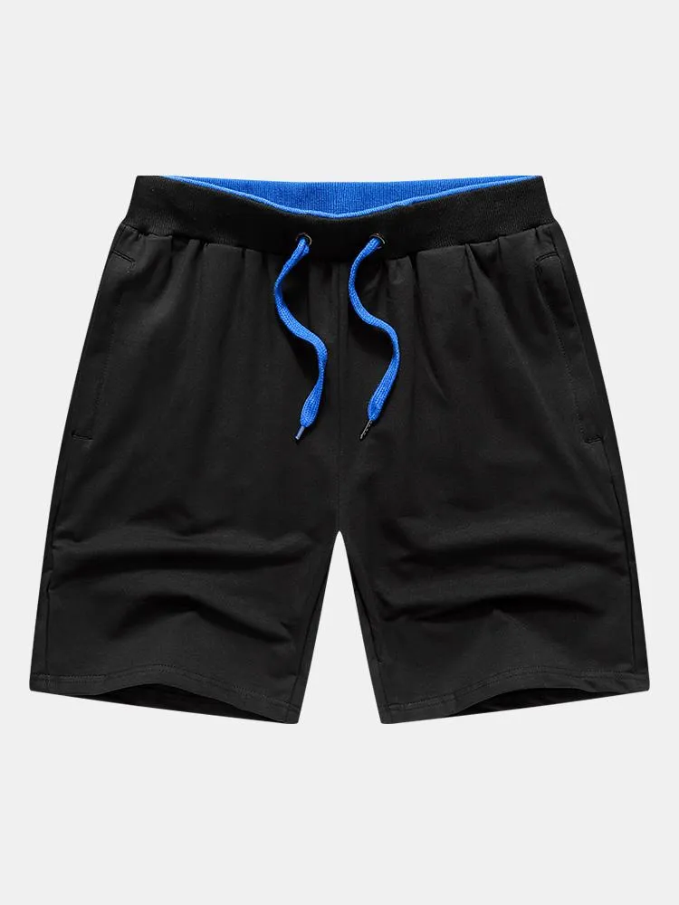 Contrast Elastic Waist Jersey Shorts sold by Hoooyi product image thumbnail 3