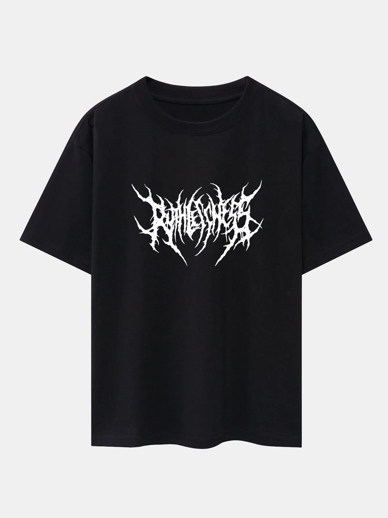 Ruthless Print Oversize T-Shirt sold by Hoooyi