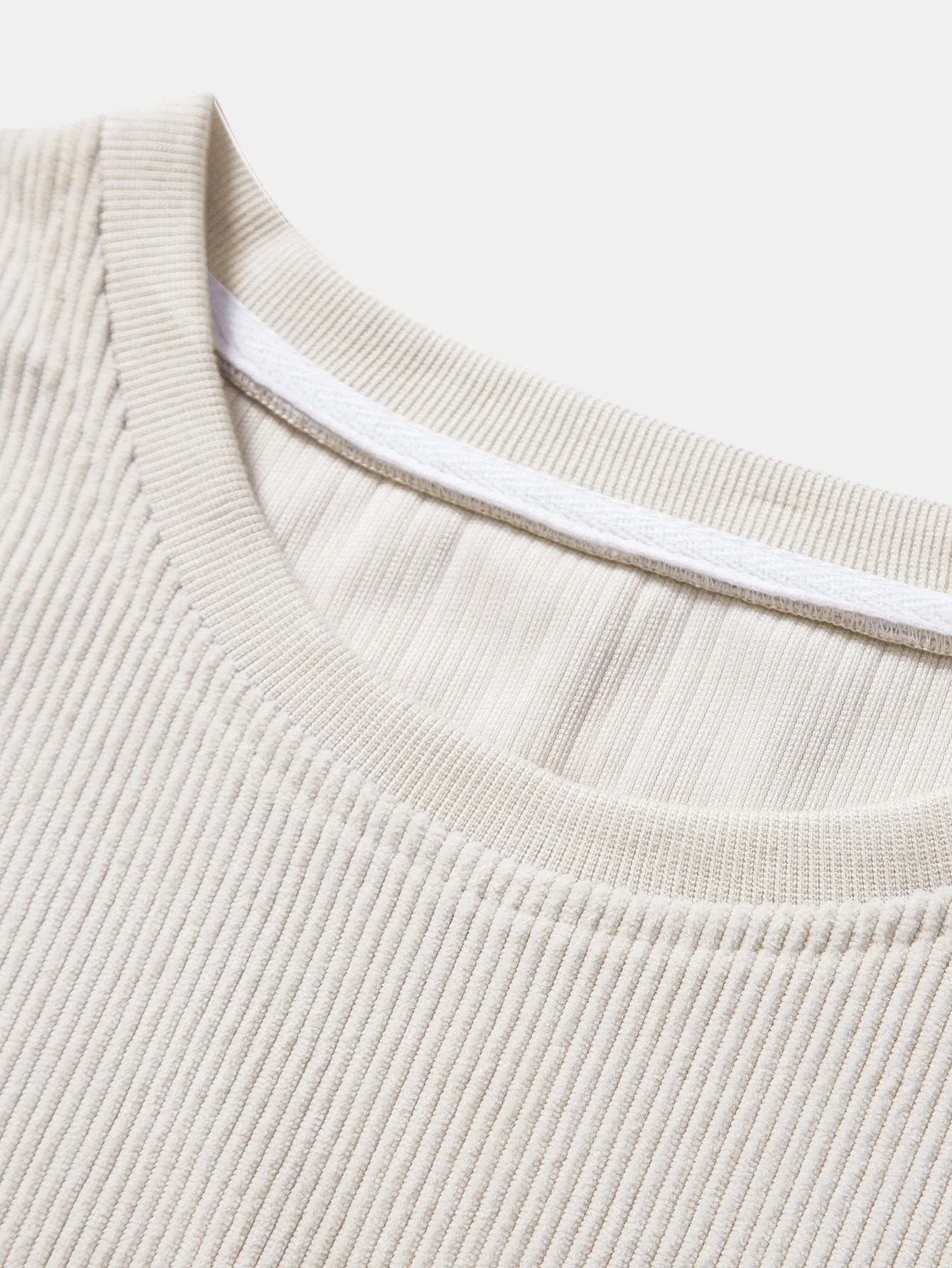 Stretch Corduroy Ringer T-Shirt sold by Hoooyi product image thumbnail 5