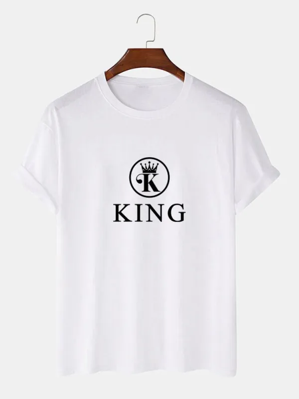 King Print T-Shirt sold by Hoooyi